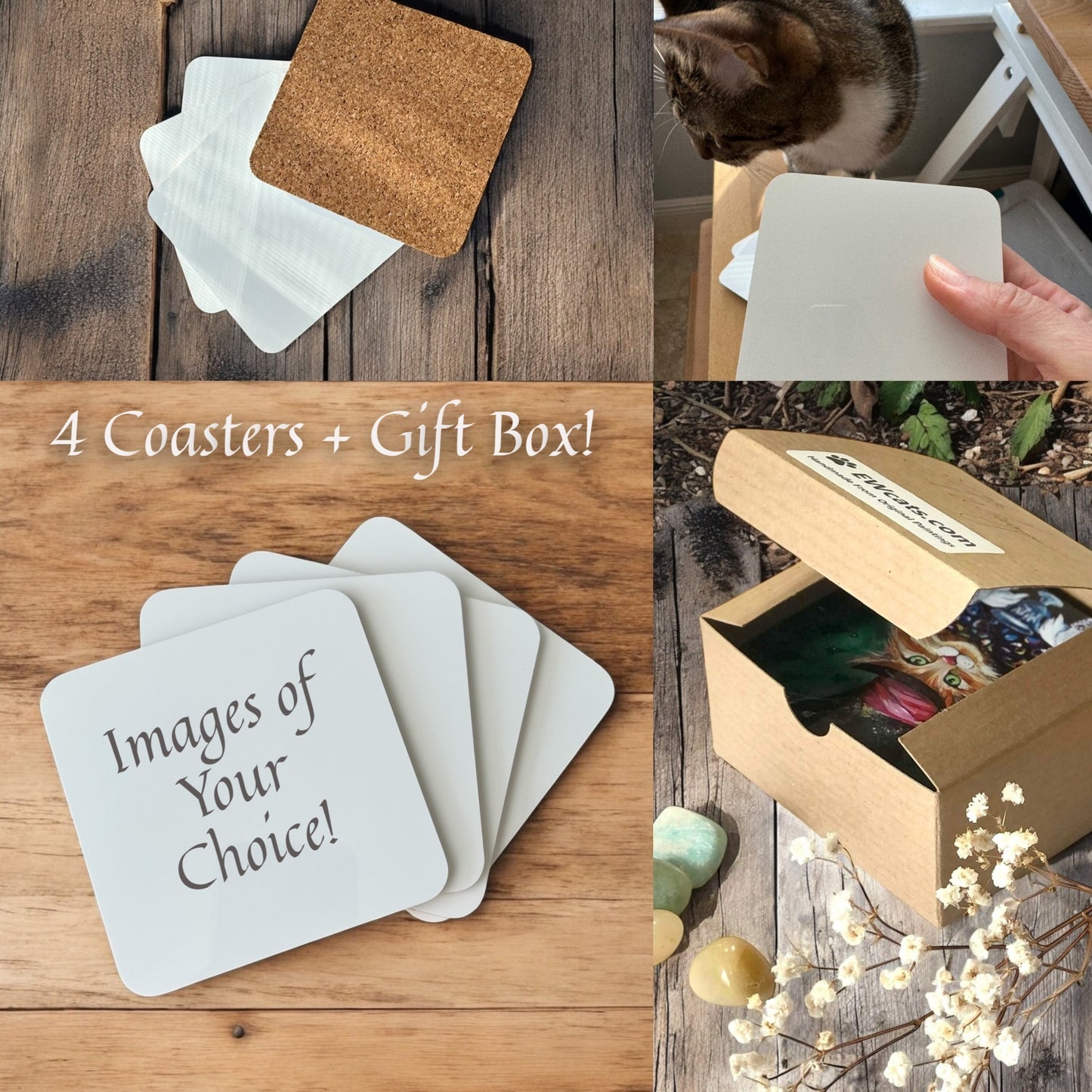 COASTER SETS, *Choose any images from my entire shop!* See Directions Below