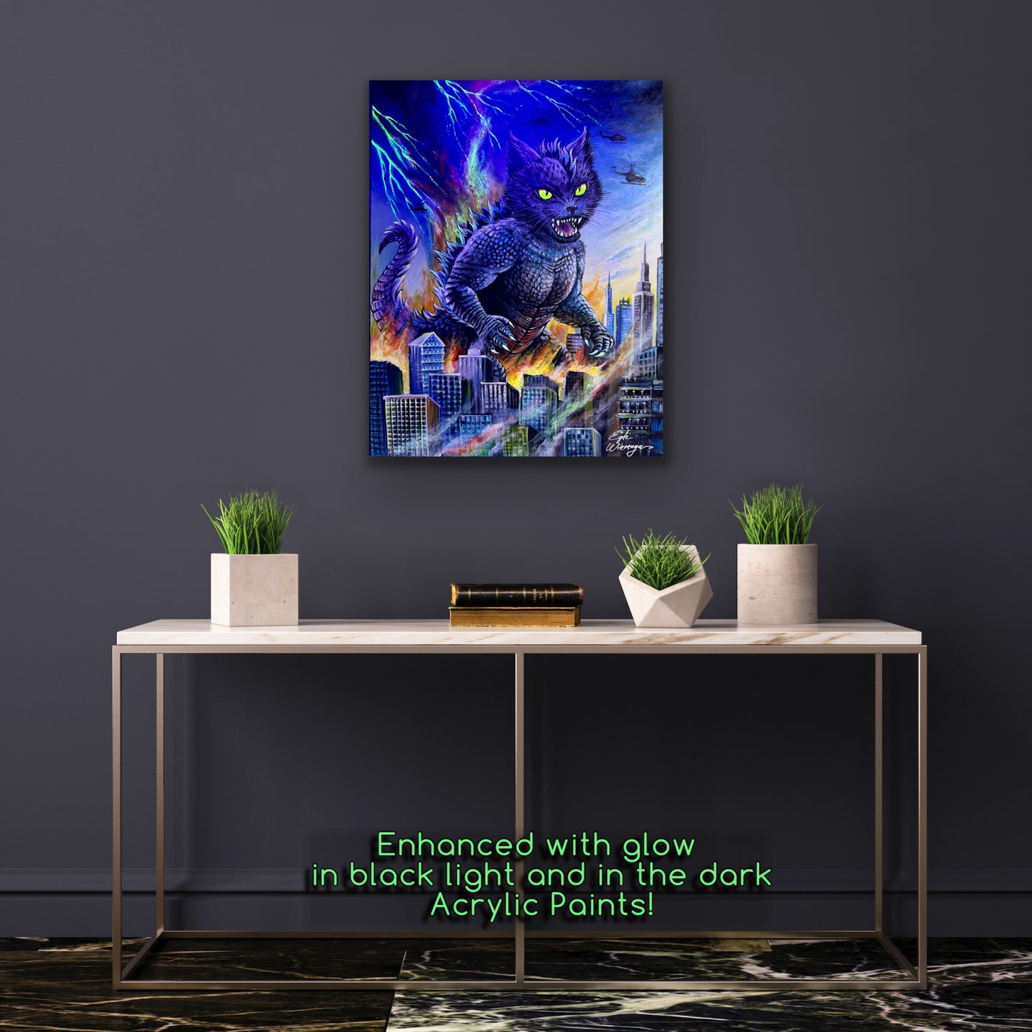 SUPREME MASTER CANVAS "Catzilla" Limited to 5!