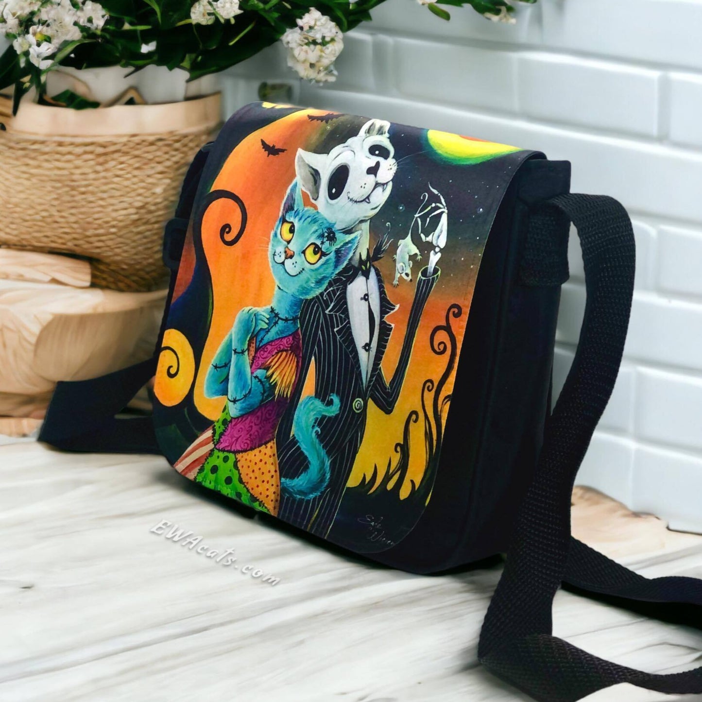 Shoulder Bag "Jack and Sally Meows"