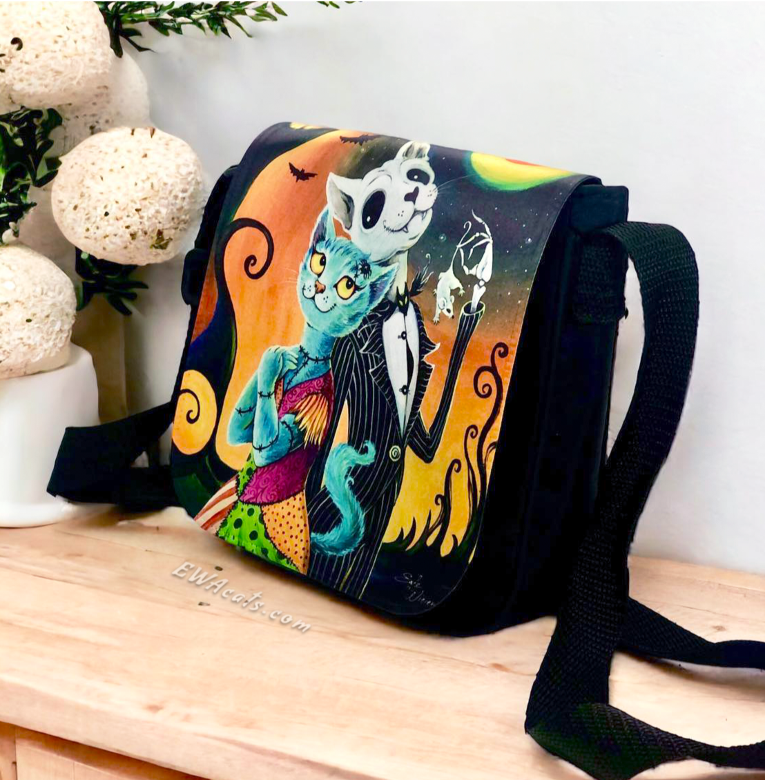 Shoulder Bag "Jack and Sally Meows"