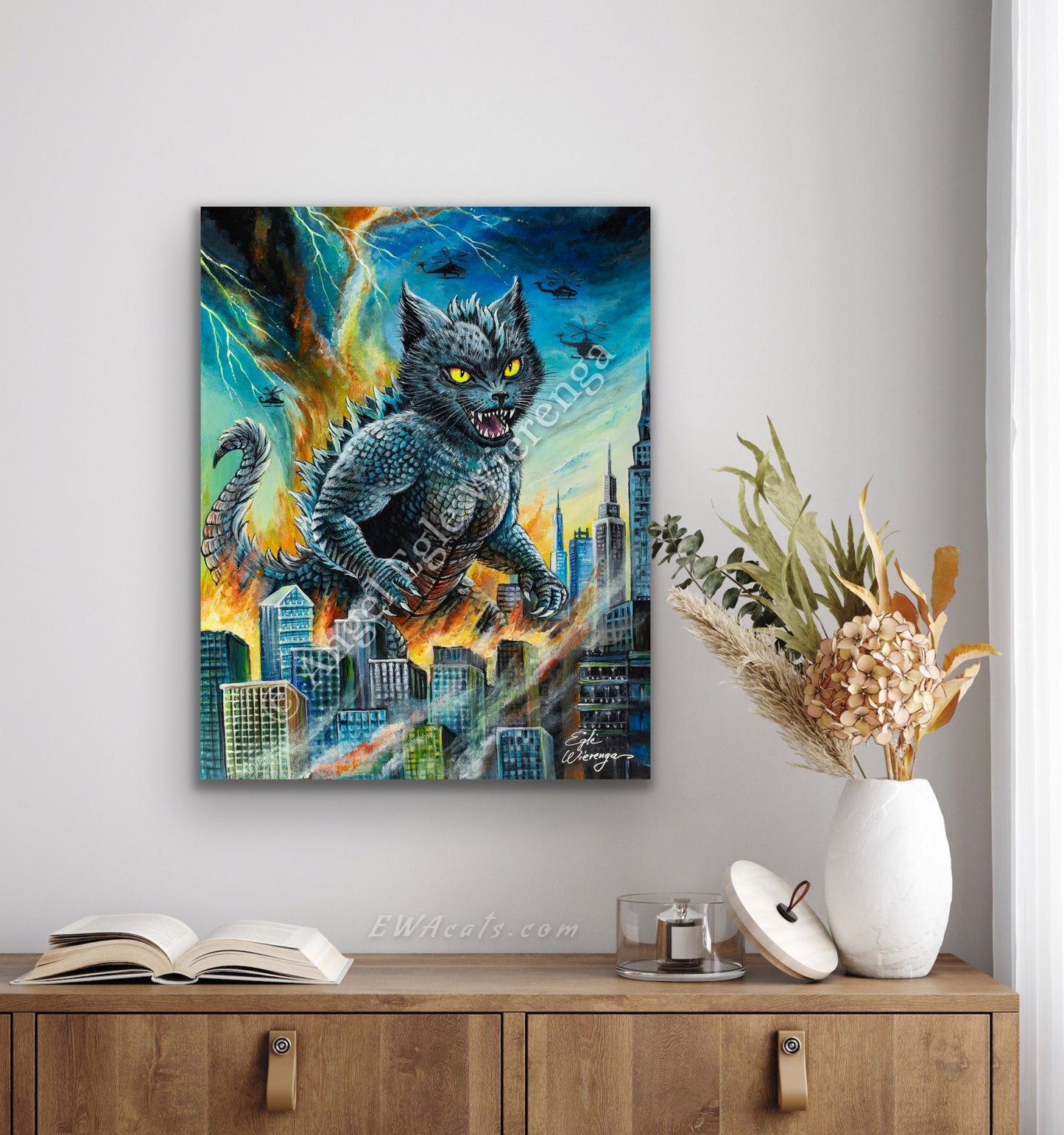 CANVAS "Catzilla" Open Edition Canvas Giclee