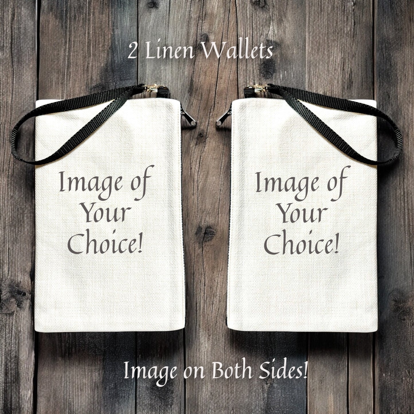 LINEN WALLET/Wristlet, Image of Your Choice! *Pick any image from my entire shop* See Directions Below