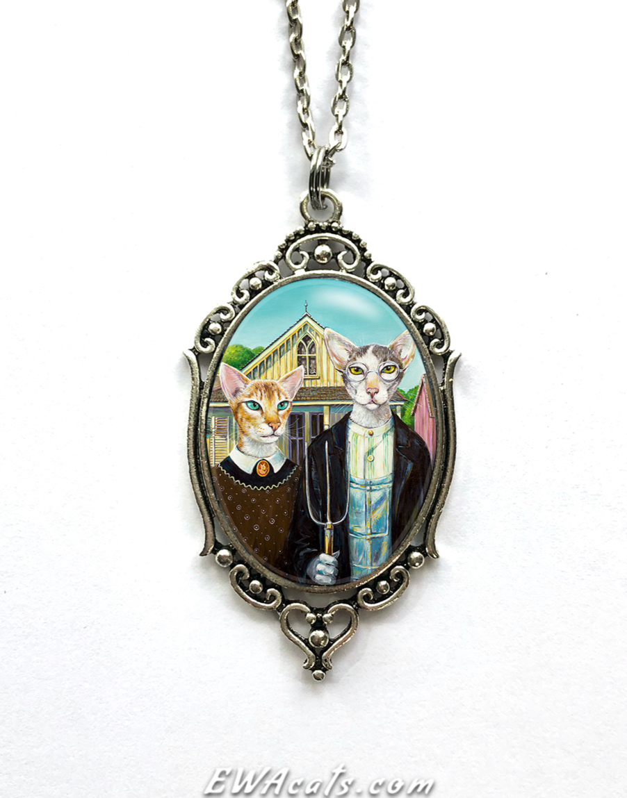 Necklace "AmeriCat Gothic"
