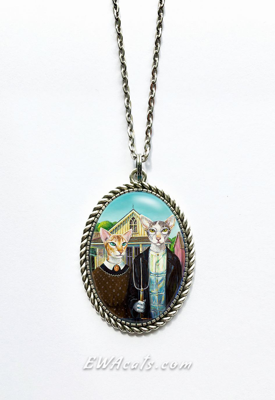 Necklace "AmeriCat Gothic"
