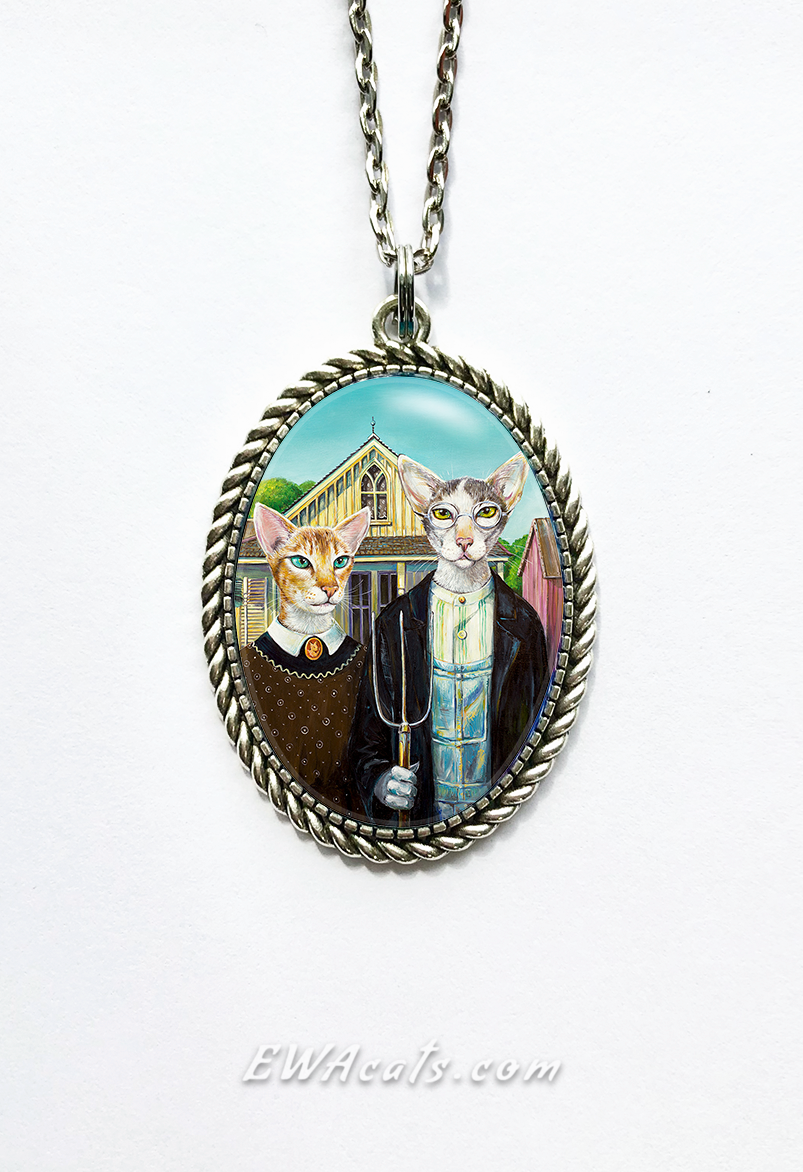 Necklace "AmeriCat Gothic"