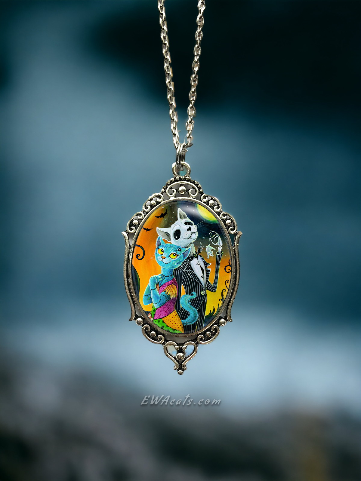 Necklace "Jack and Sally Meows"