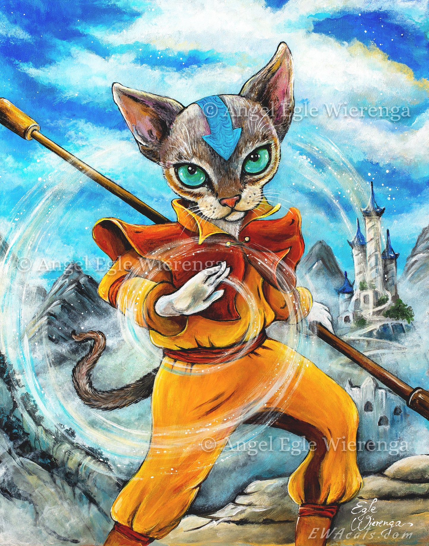 CANVAS "Kitty Aang" Open Edition Canvas Giclee