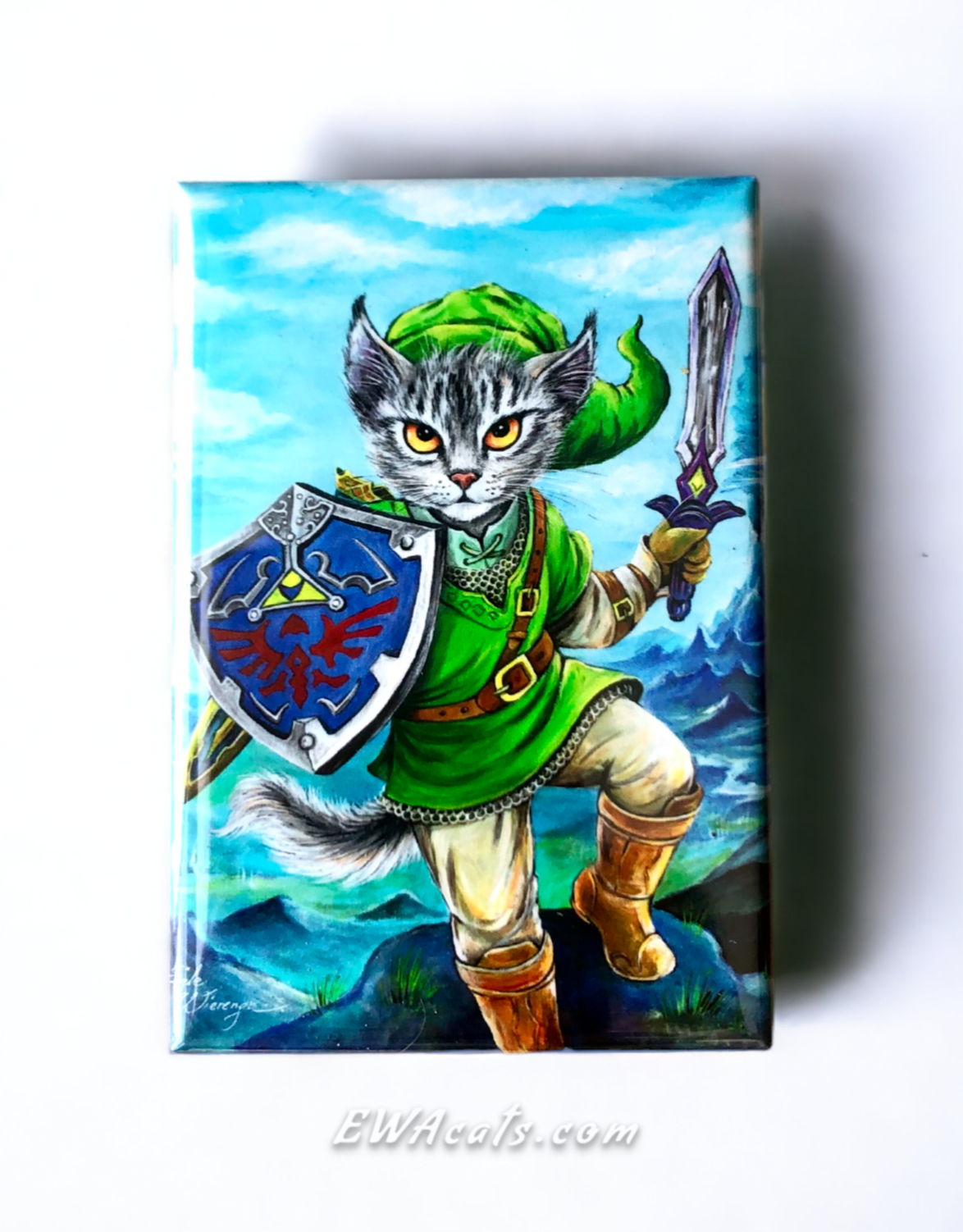 MAGNET 2"x 3" Rectangle "Kitty Link"