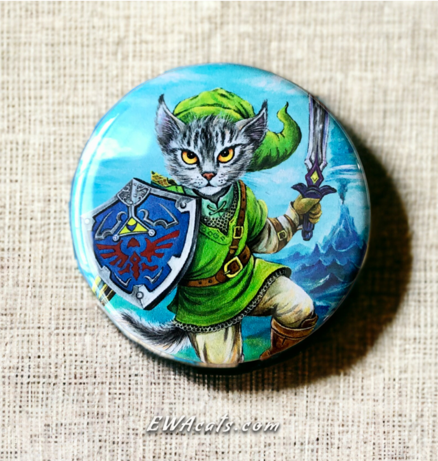 Button "Kitty Link"