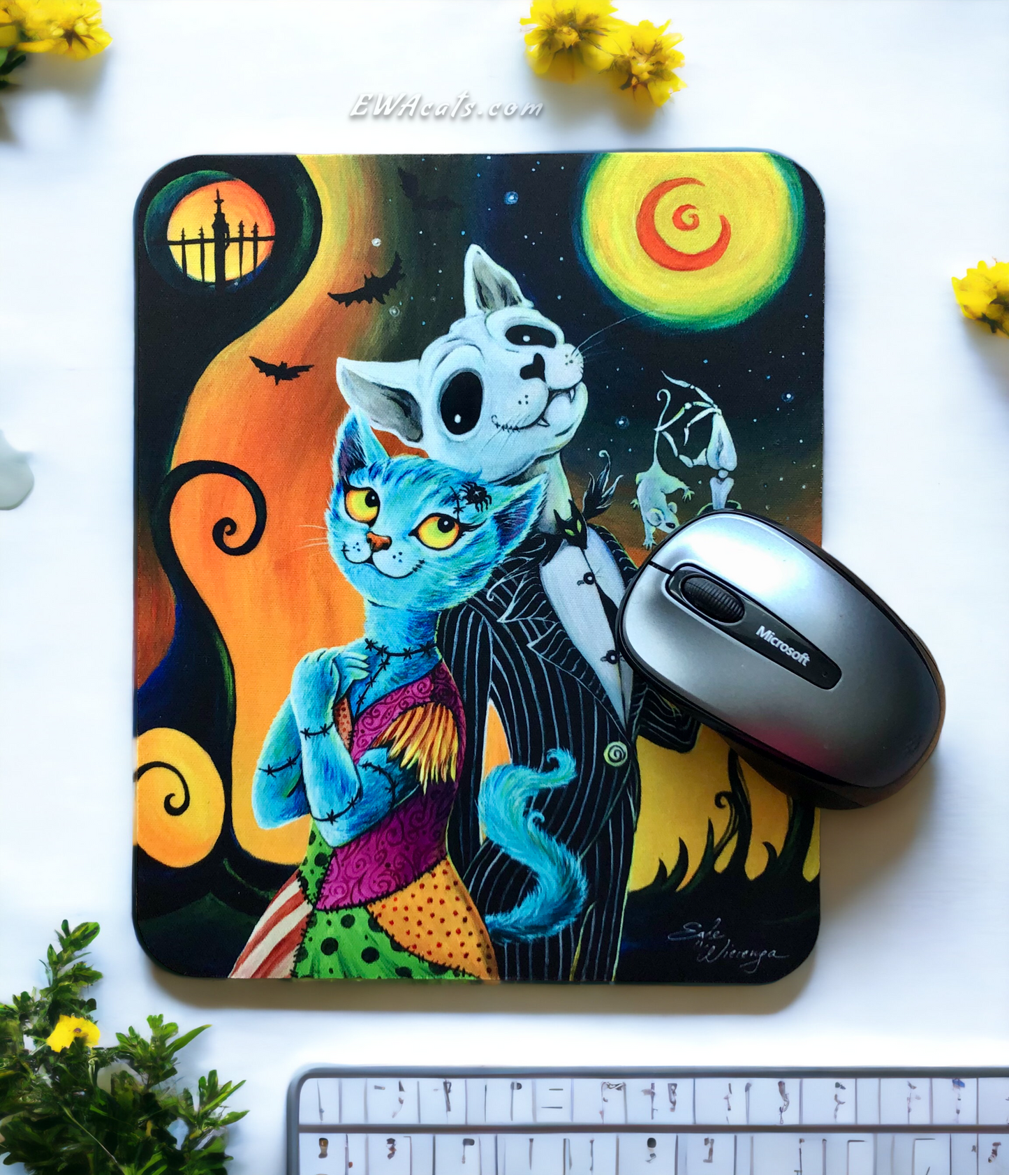 Mouse Pad "Jack and Sally Meows"