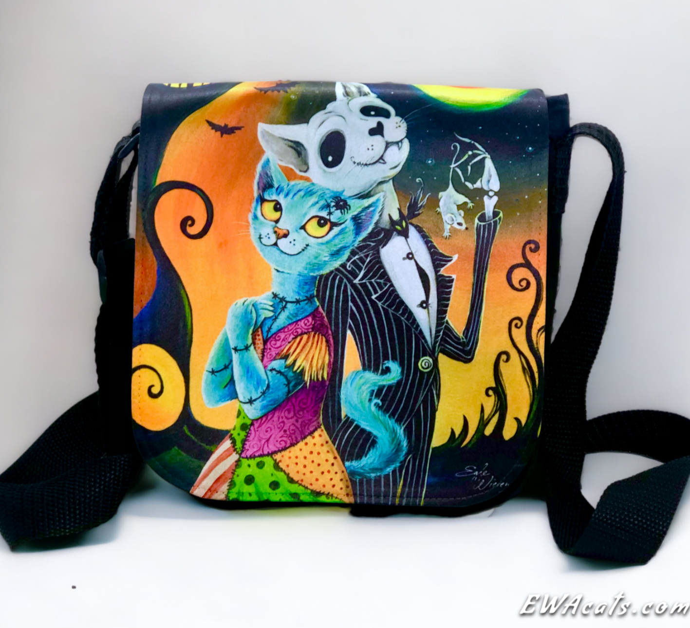 Shoulder Bag "Jack and Sally Meows"