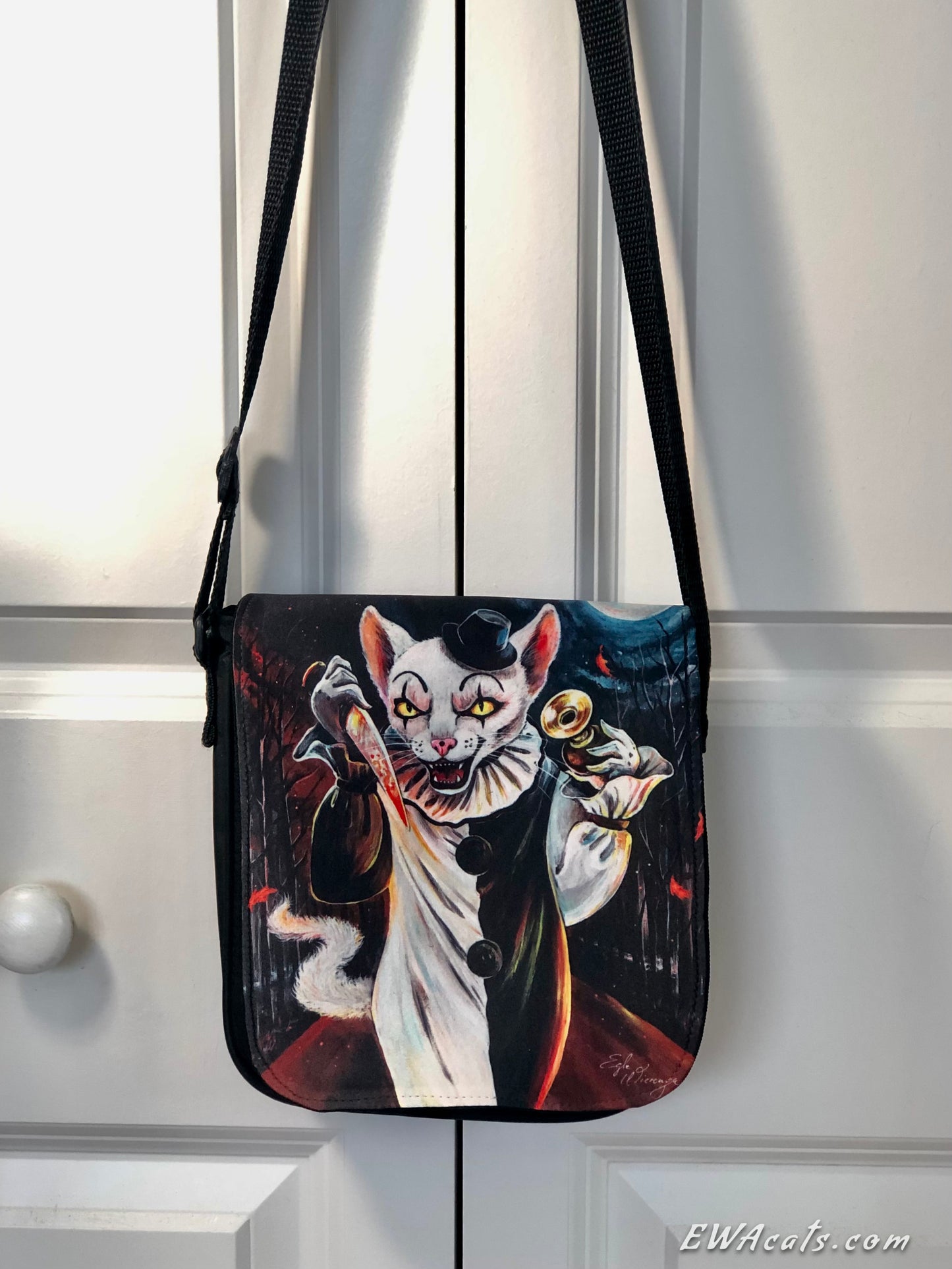 Shoulder Bag "Terrifurry" with a Removable Flap
