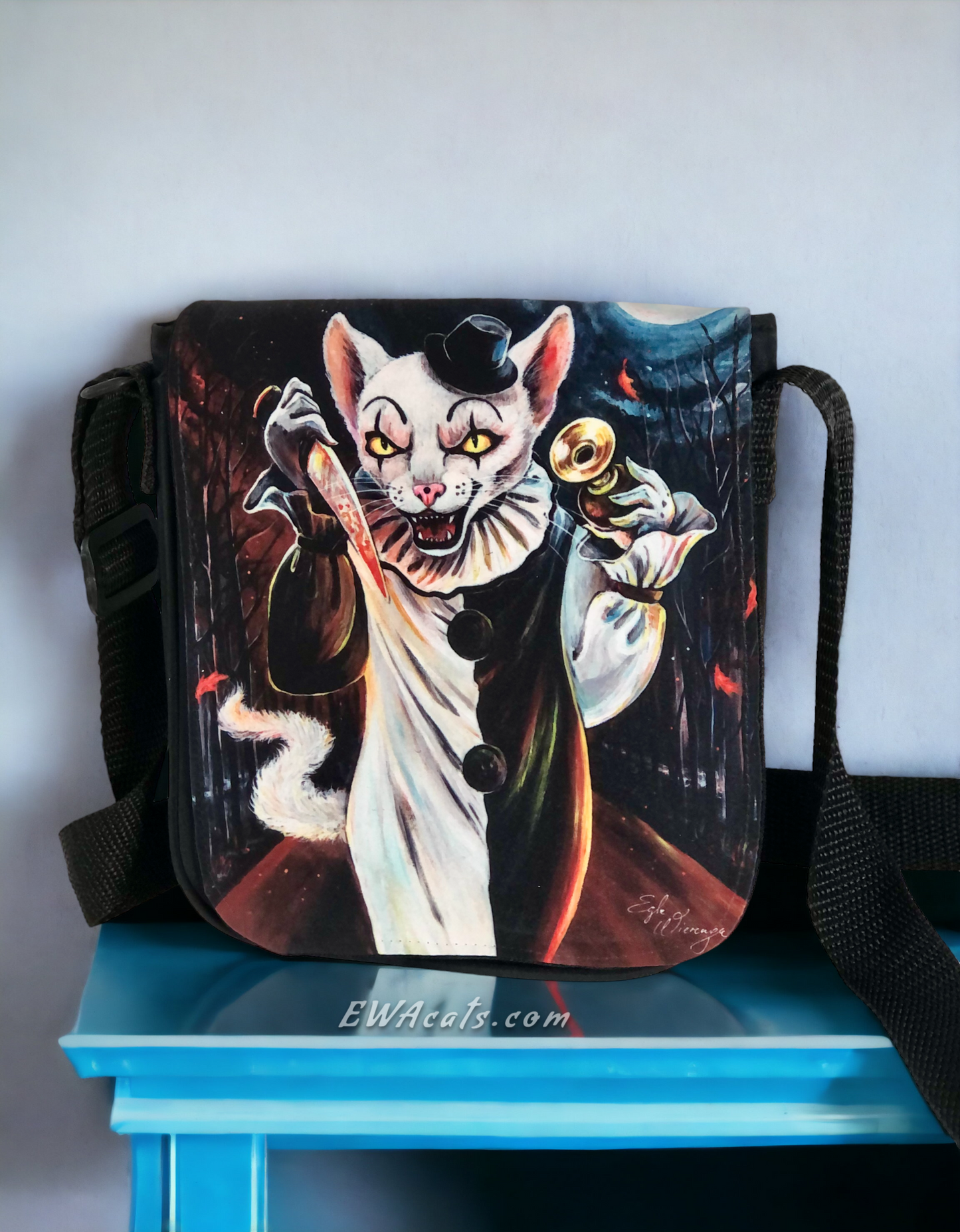 Shoulder Bag "Terrifurry" with a Removable Flap