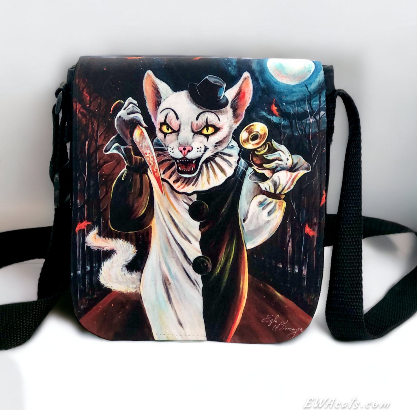 Shoulder Bag "Terrifurry" with a Removable Flap