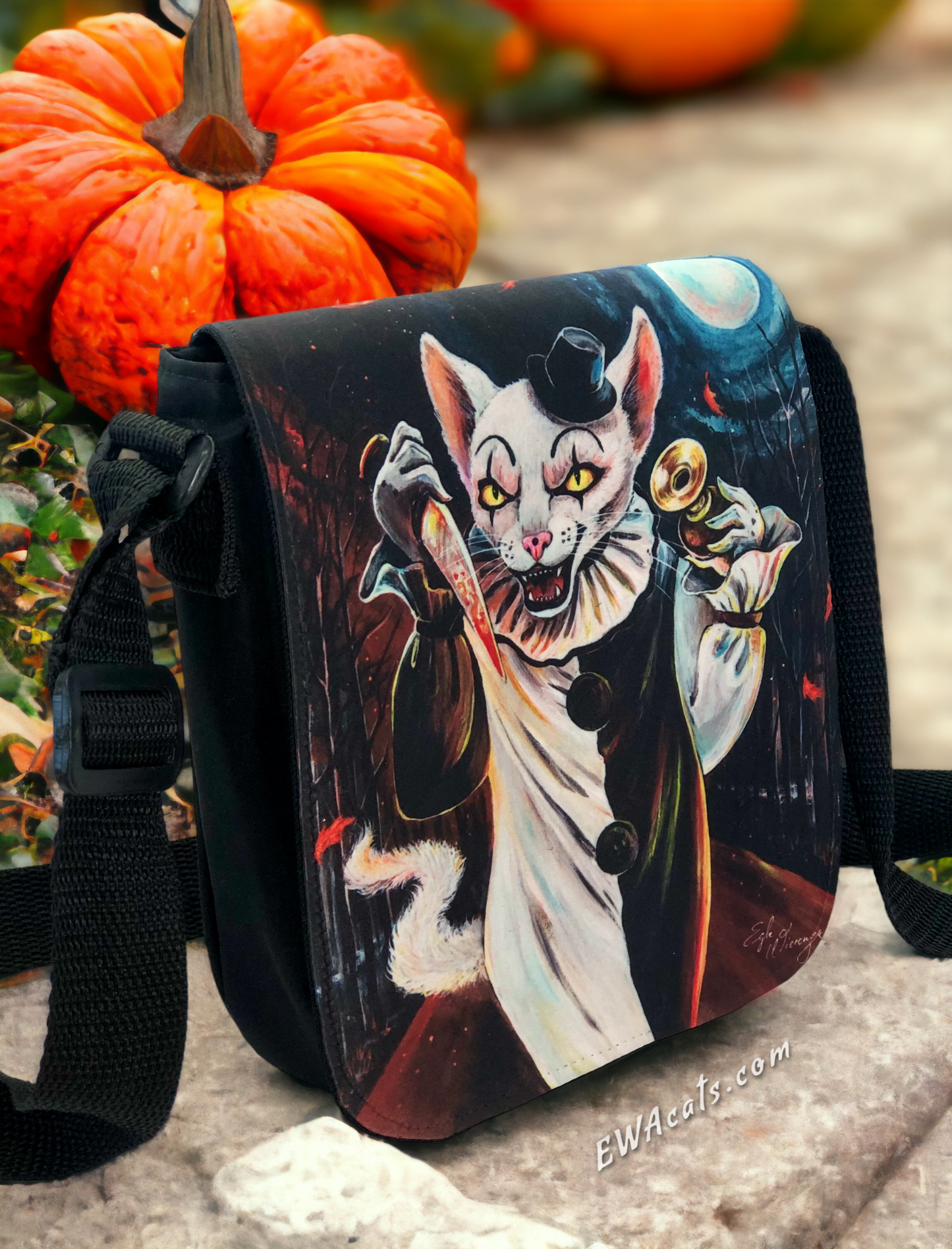 Shoulder Bag "Terrifurry" with a Removable Flap