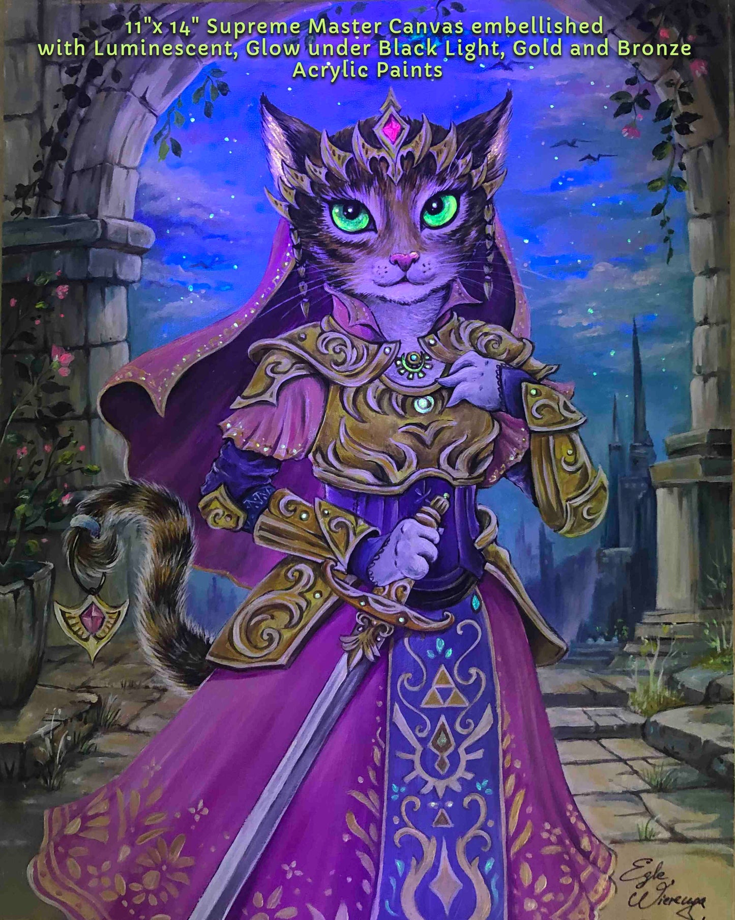 SUPREME MASTER CANVAS "Purrincess Zelda" Limited to 5 (Only 1 left!)