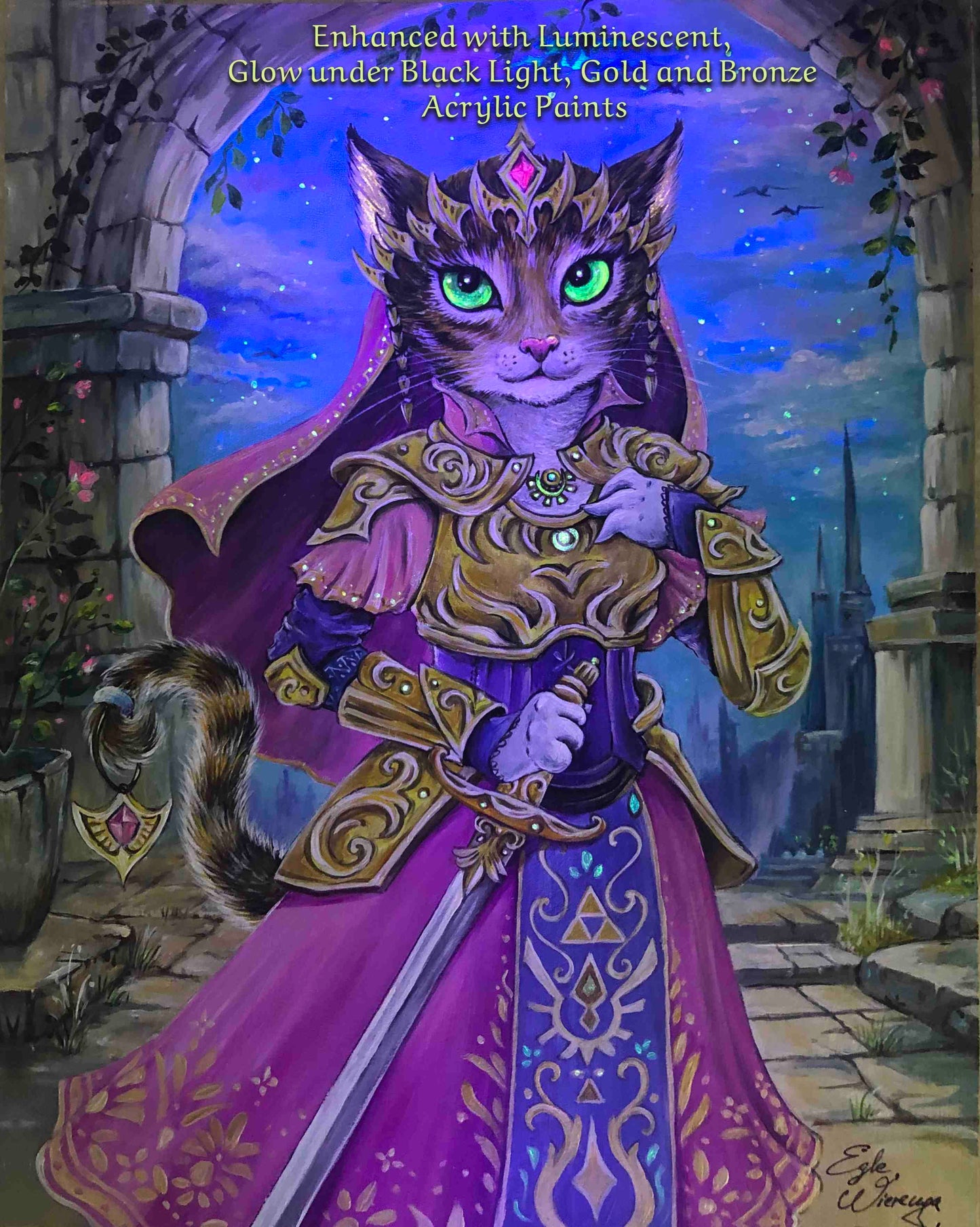 Original Painting "Purrincess Zelda"