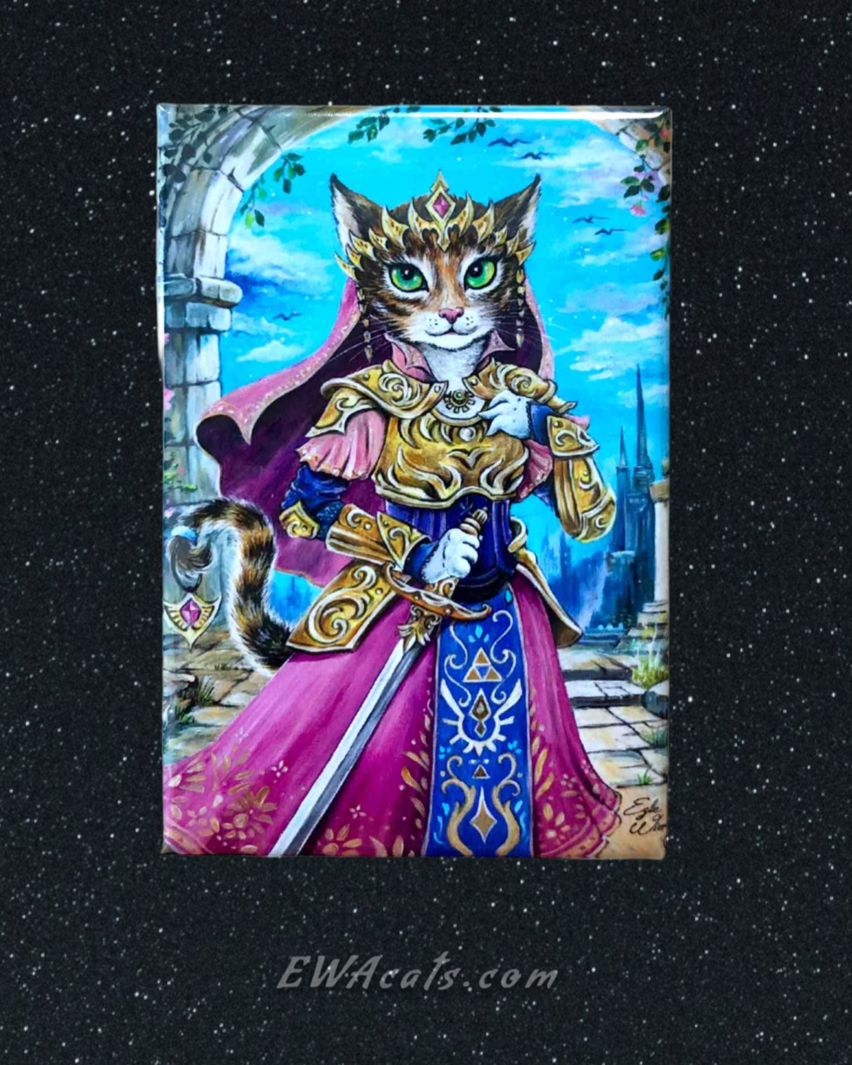 MAGNET 2"x 3" Rectangle "Purrincess Zelda"