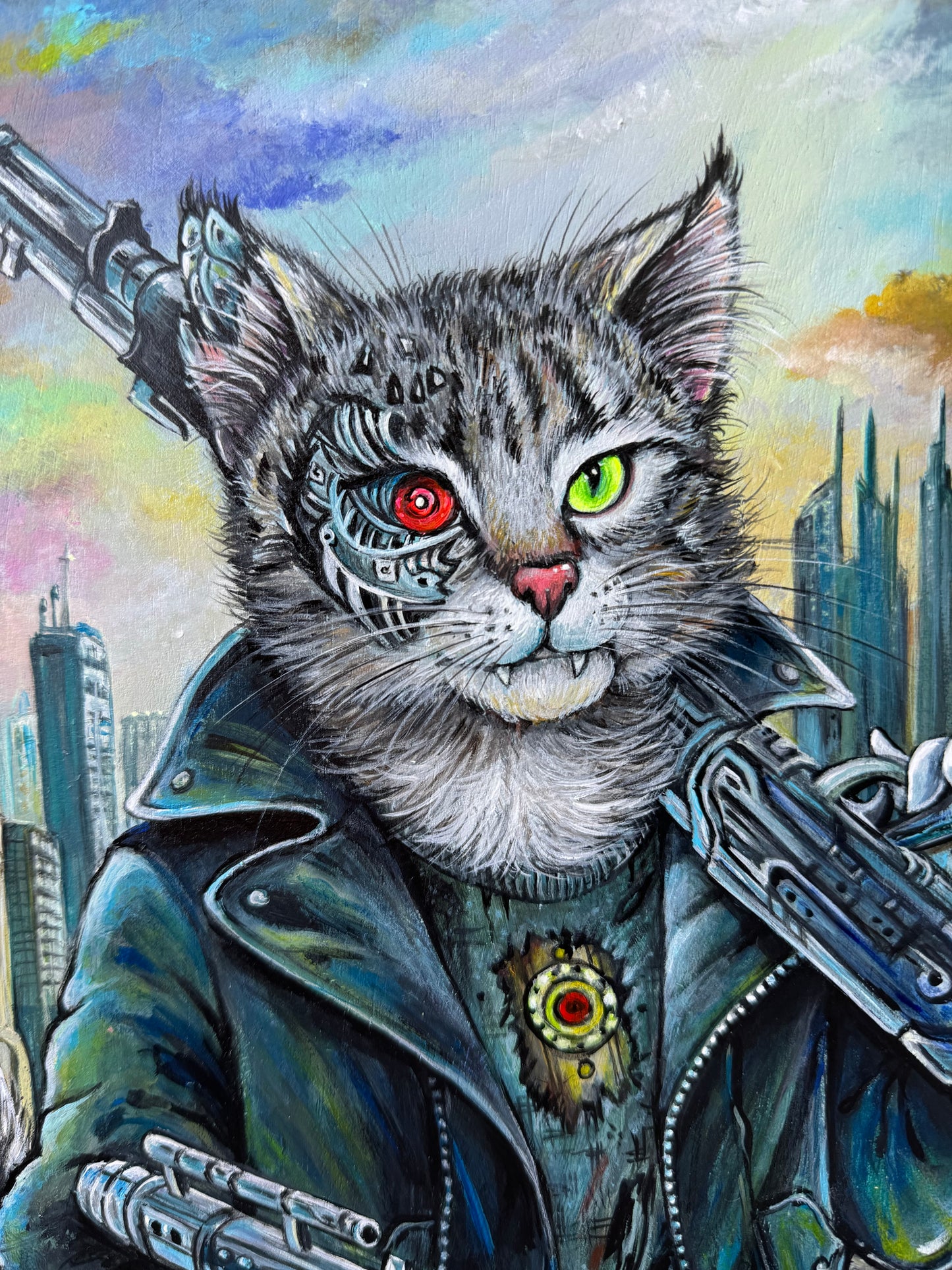 SUPREME MASTER CANVAS "Purrminator" Limited to 5!