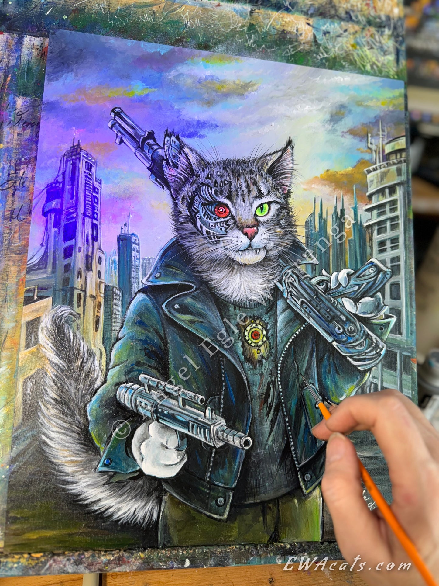 SUPREME MASTER CANVAS "Purrminator" Limited to 5!