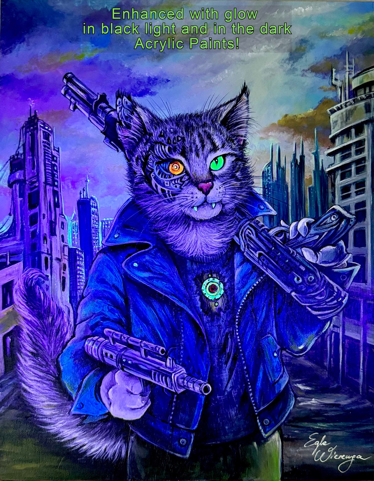 SUPREME MASTER CANVAS "Purrminator" Limited to 5!