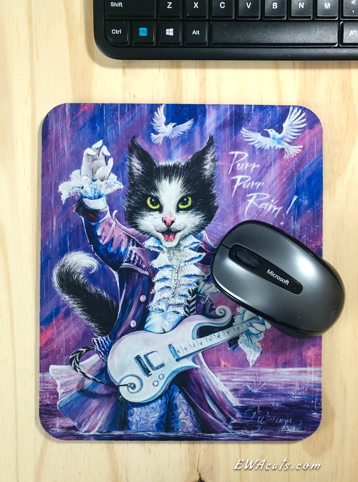 Mouse Pad "Purr Purr Rain!"