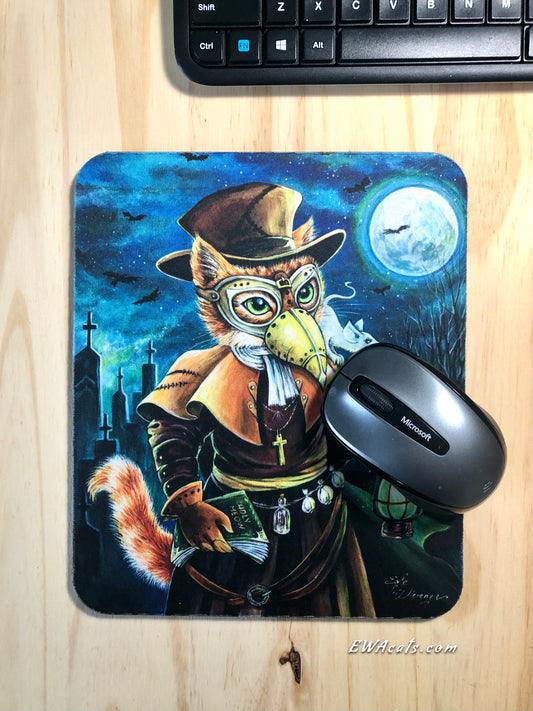 Mouse Pad "Plague Doctor Cat"