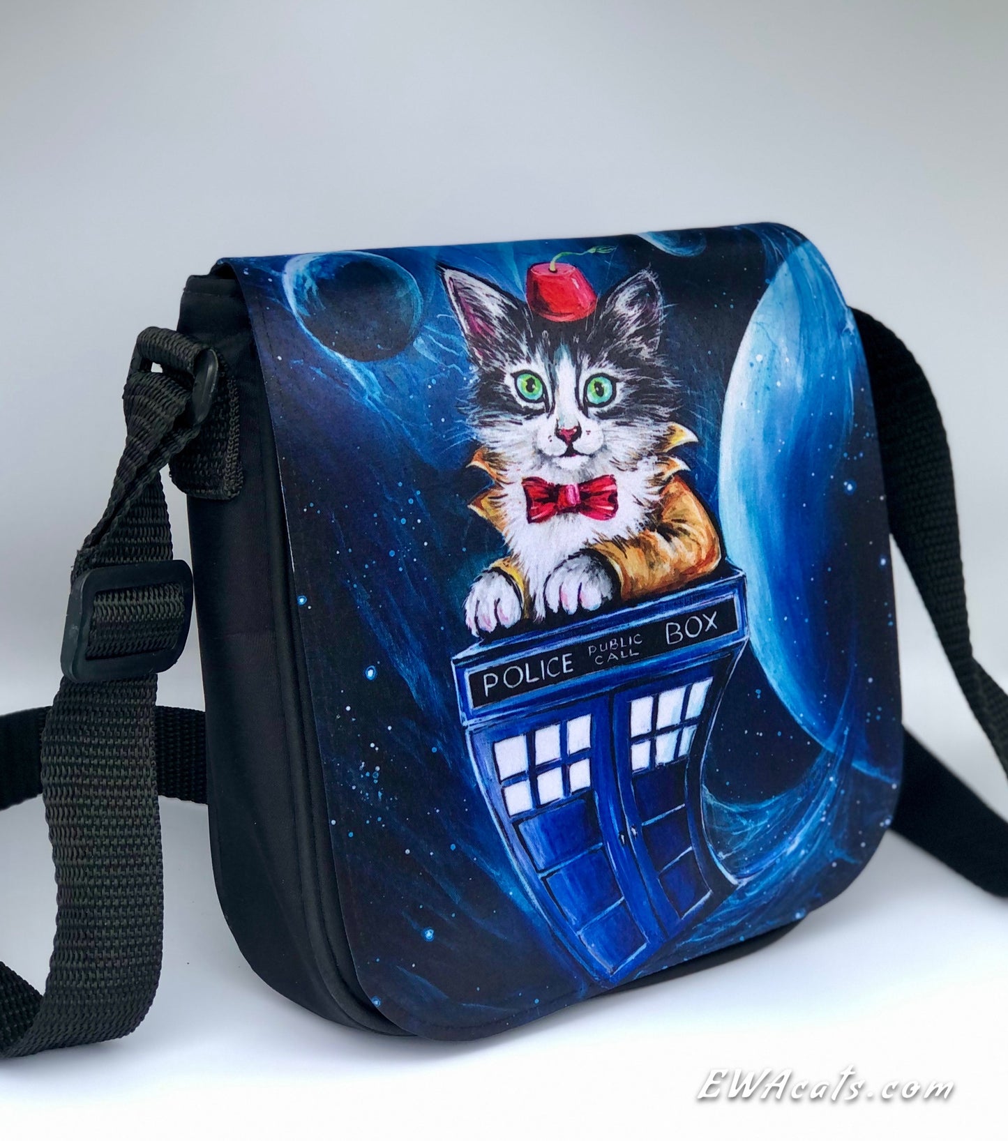 Shoulder Bag "Kitty Who" with a Removable Flap