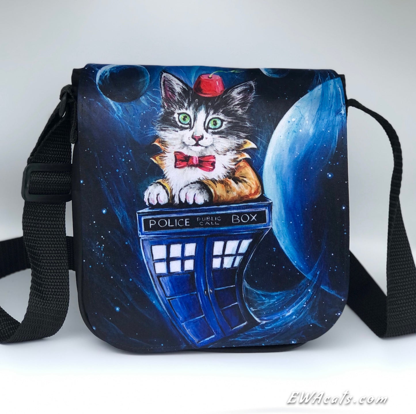 Shoulder Bag "Kitty Who" with a Removable Flap