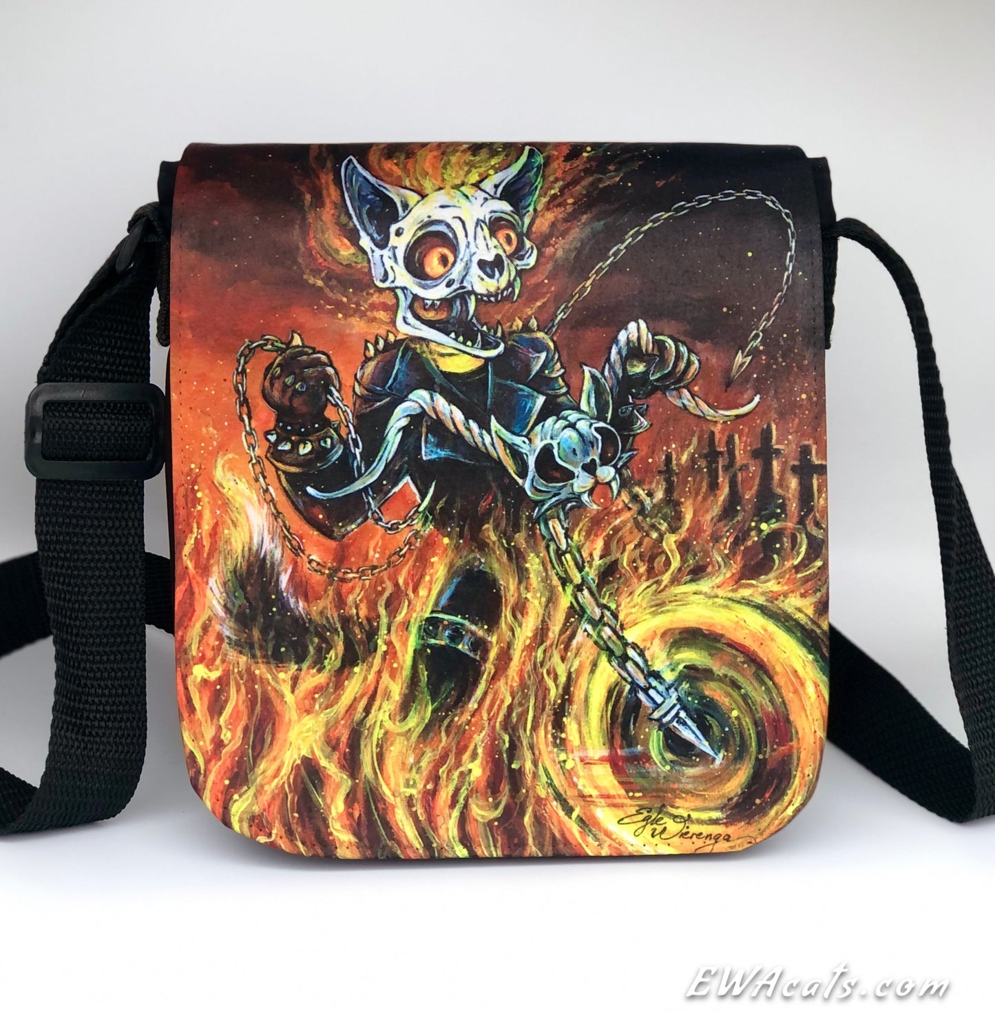 Shoulder Bag "Kitty Blaze" with a Removable Flap