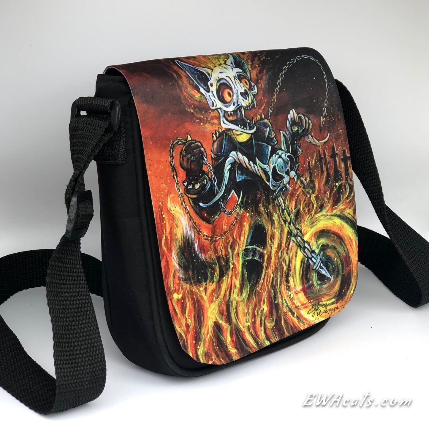 Shoulder Bag "Kitty Blaze" with a Removable Flap