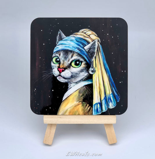 Coaster "Cat With a Pearl Earring"