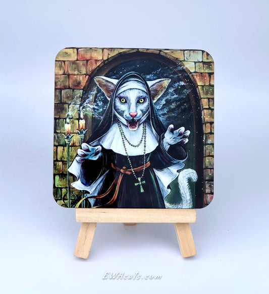 Coaster "Valak the Nun Cat"