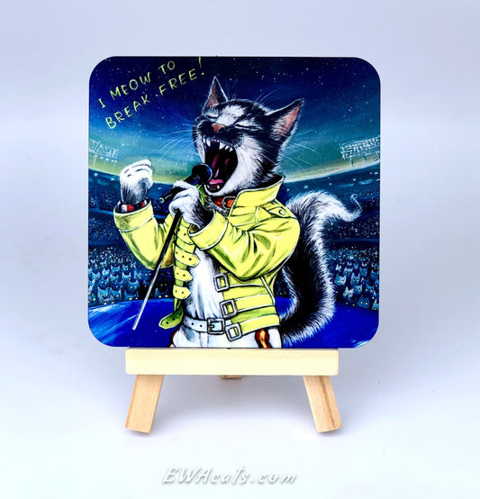 Coaster "I Meow to Break Free!"