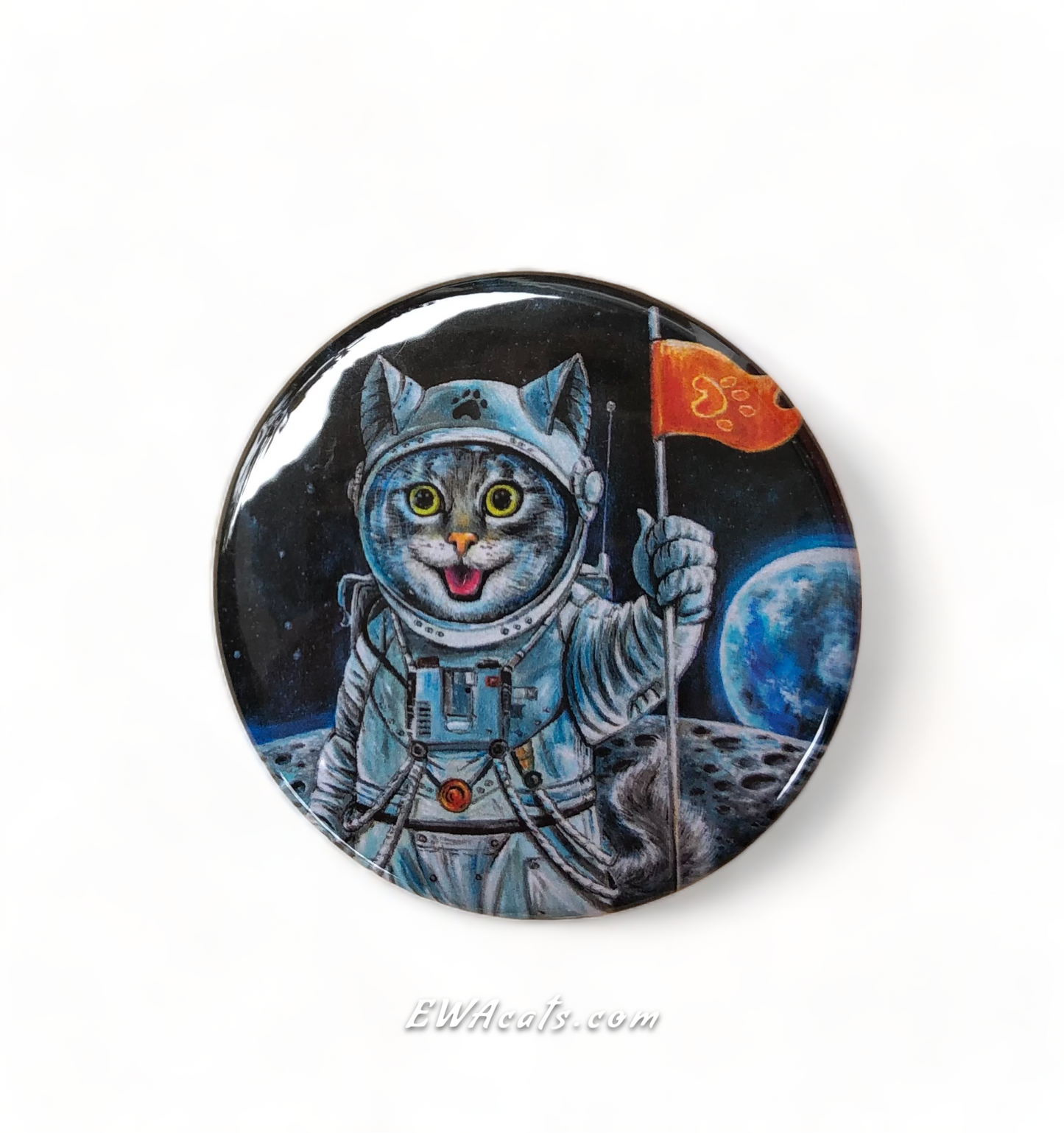 Button "First Cat on the Moon"