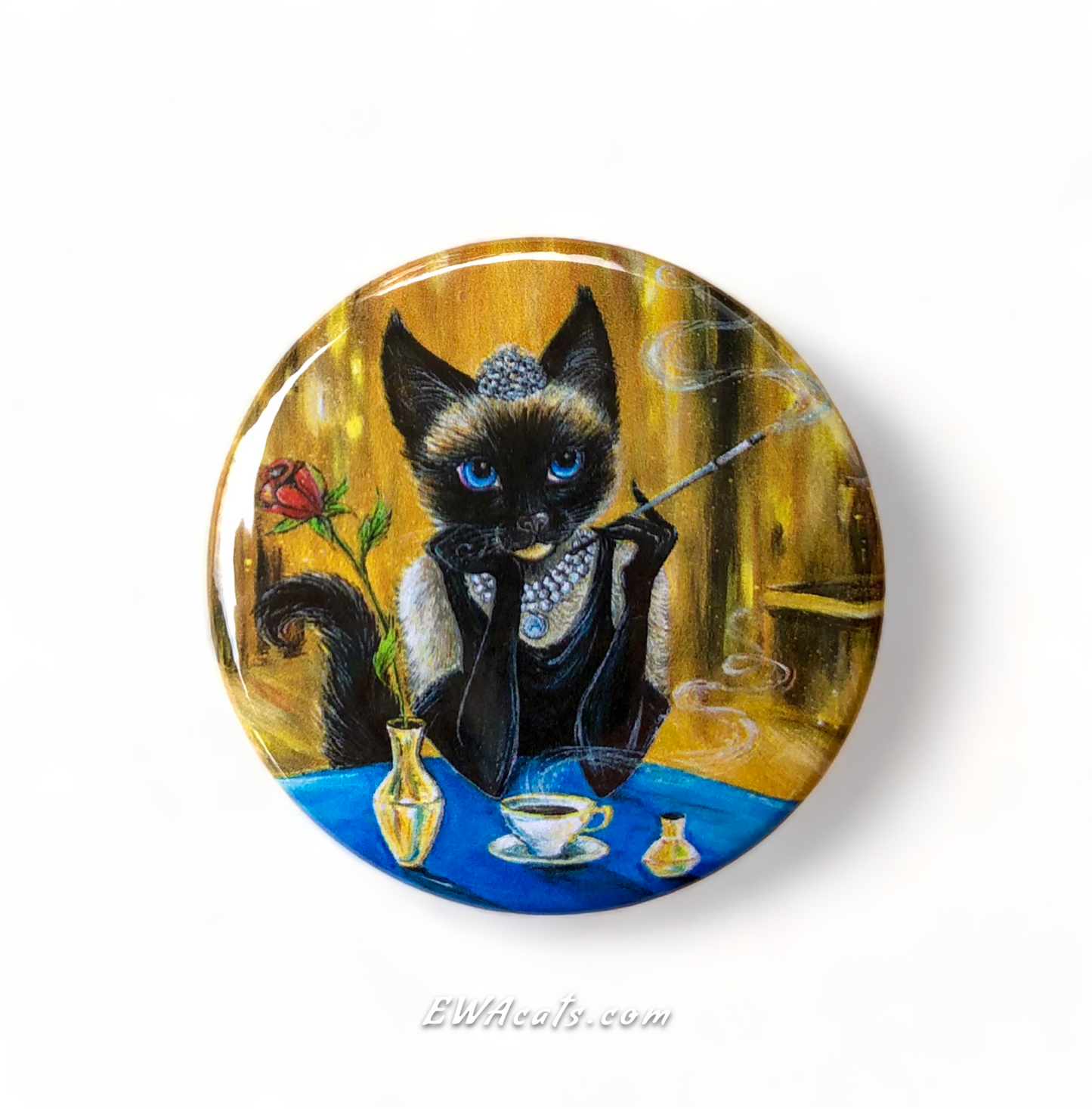 Button "Audrey HepPurr"
