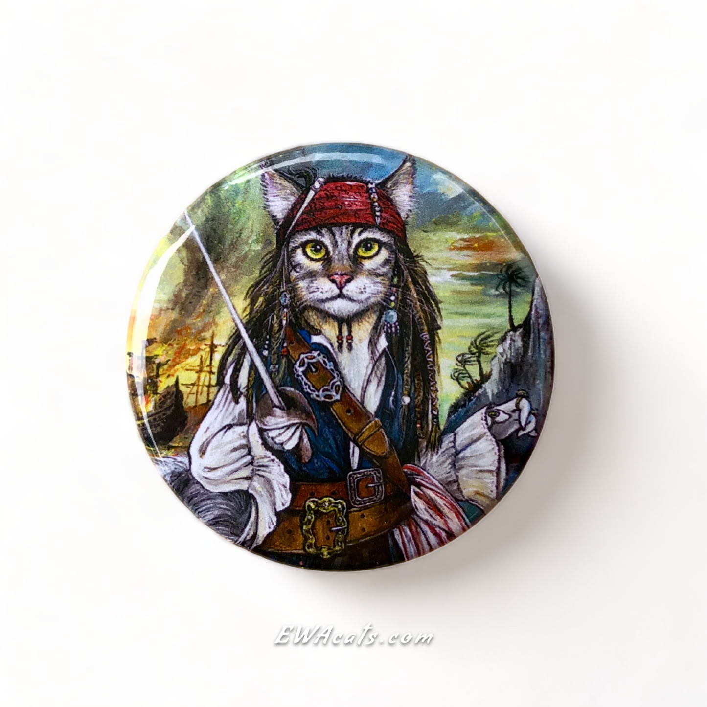 Button "Cat Sparrow"