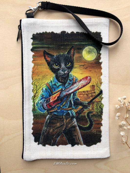 Linen Wallet "Kitty Ash"