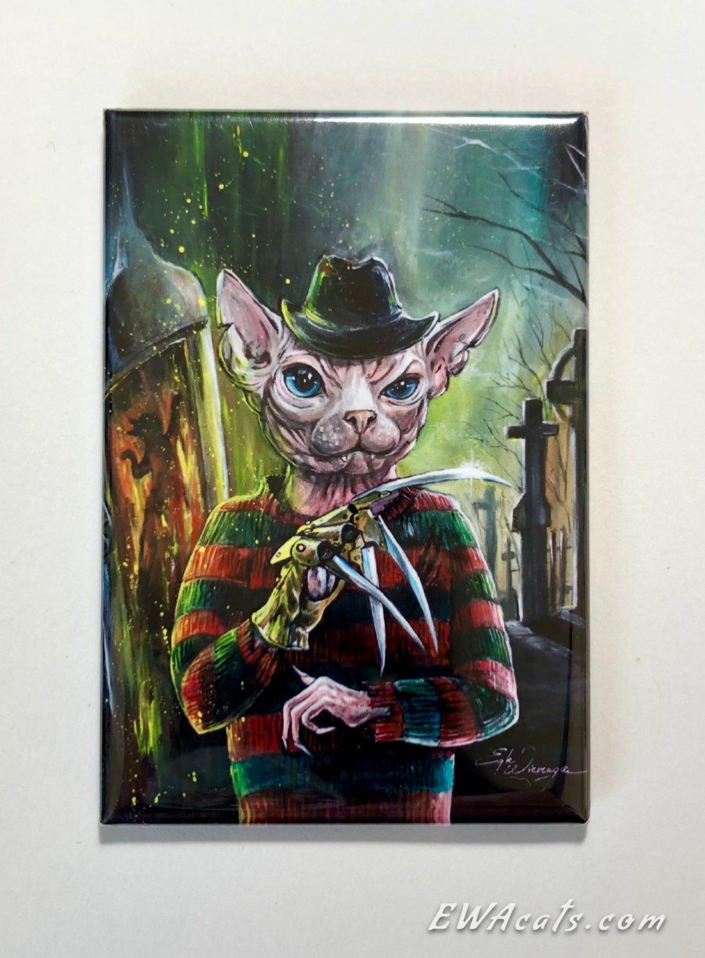 MAGNET 2"x 3" Rectangle "Freddy Kat"