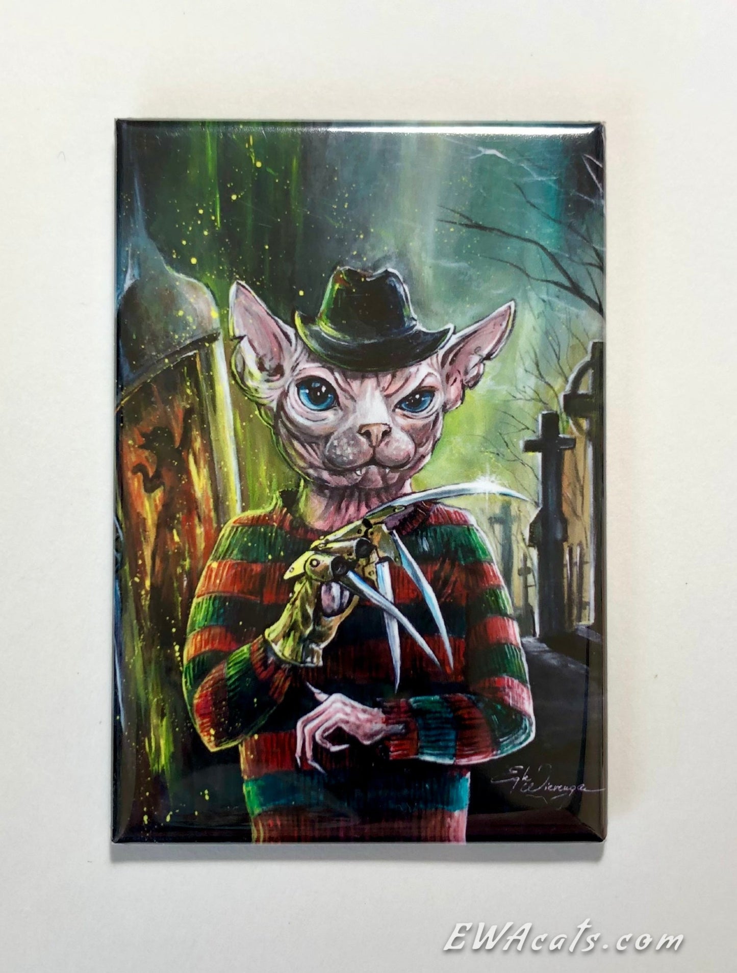 MAGNET 2"x 3" Rectangle "Freddy Kat"