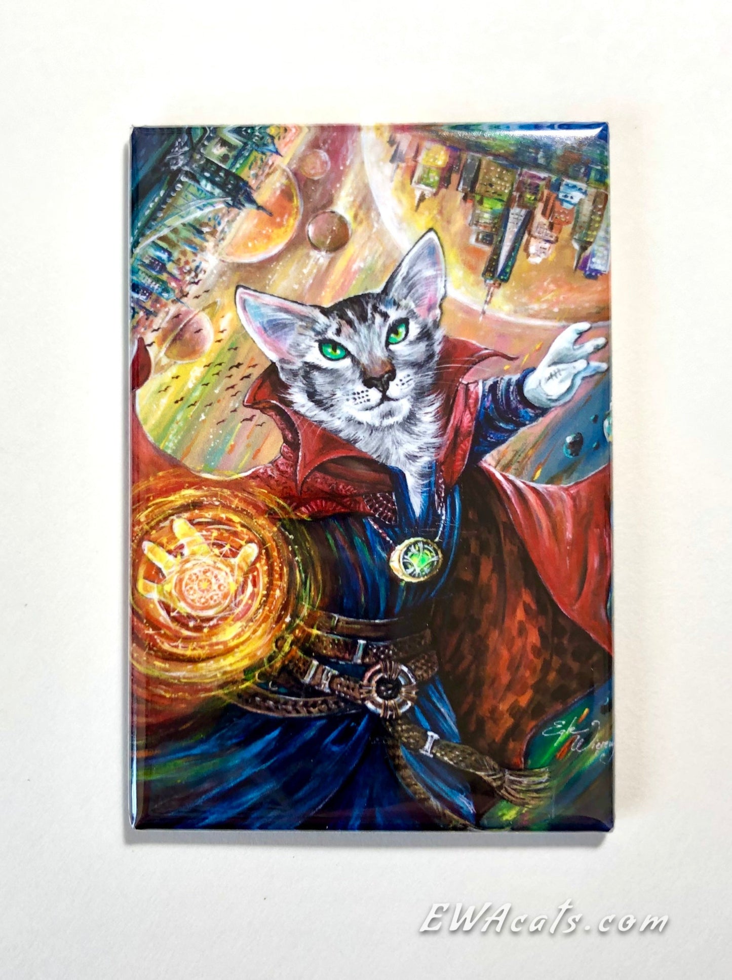 MAGNET 2"x 3" Rectangle "Kitty Strange"