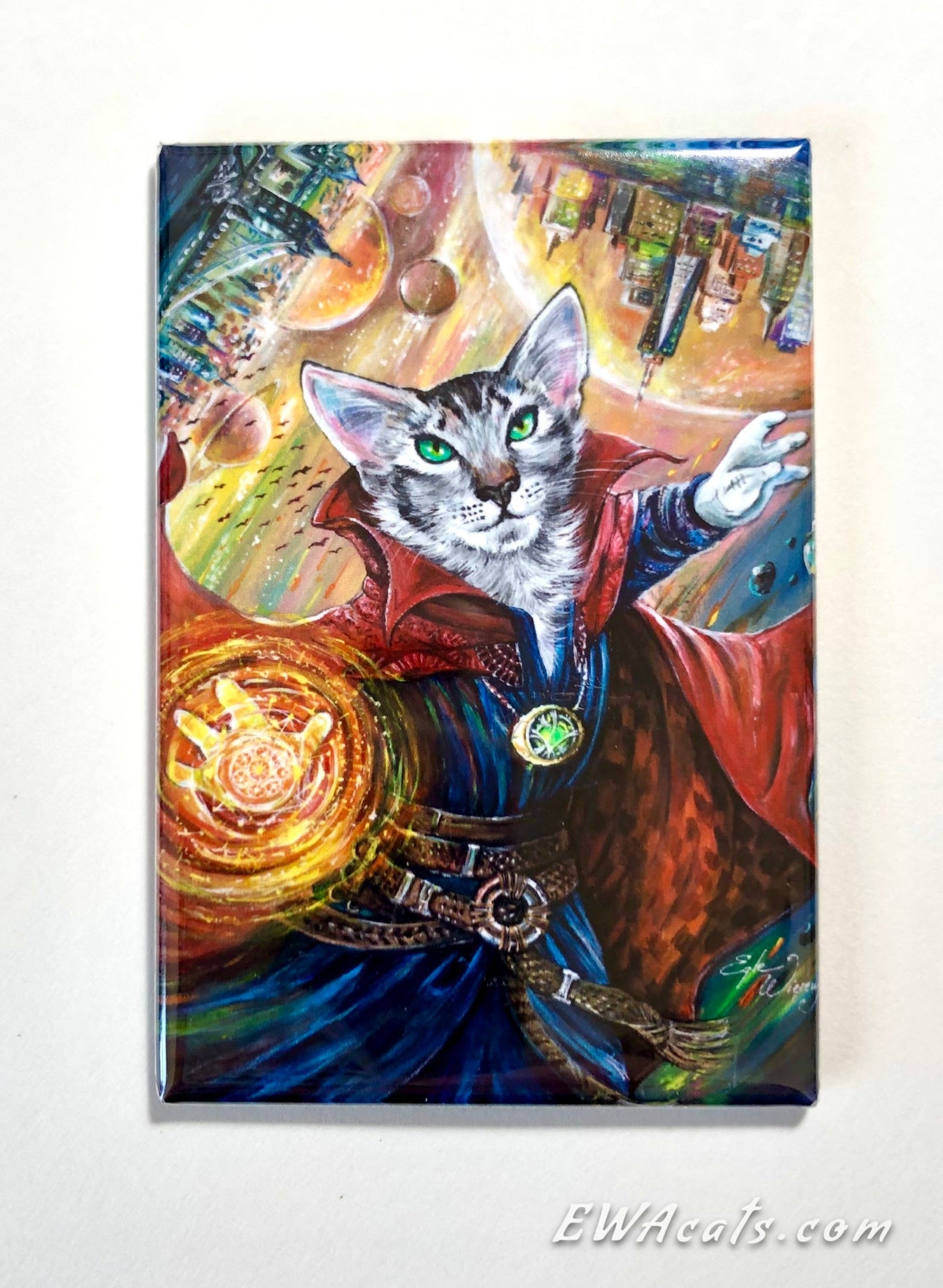 MAGNET 2"x 3" Rectangle "Kitty Strange"