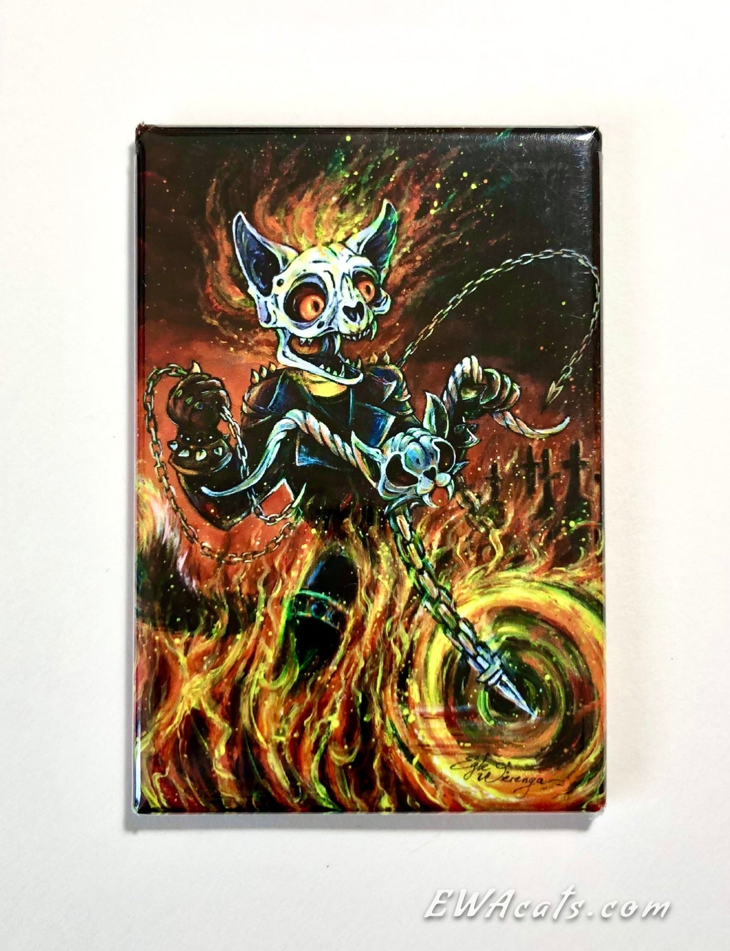 MAGNET 2"x 3" Rectangle "Kitty Blaze"