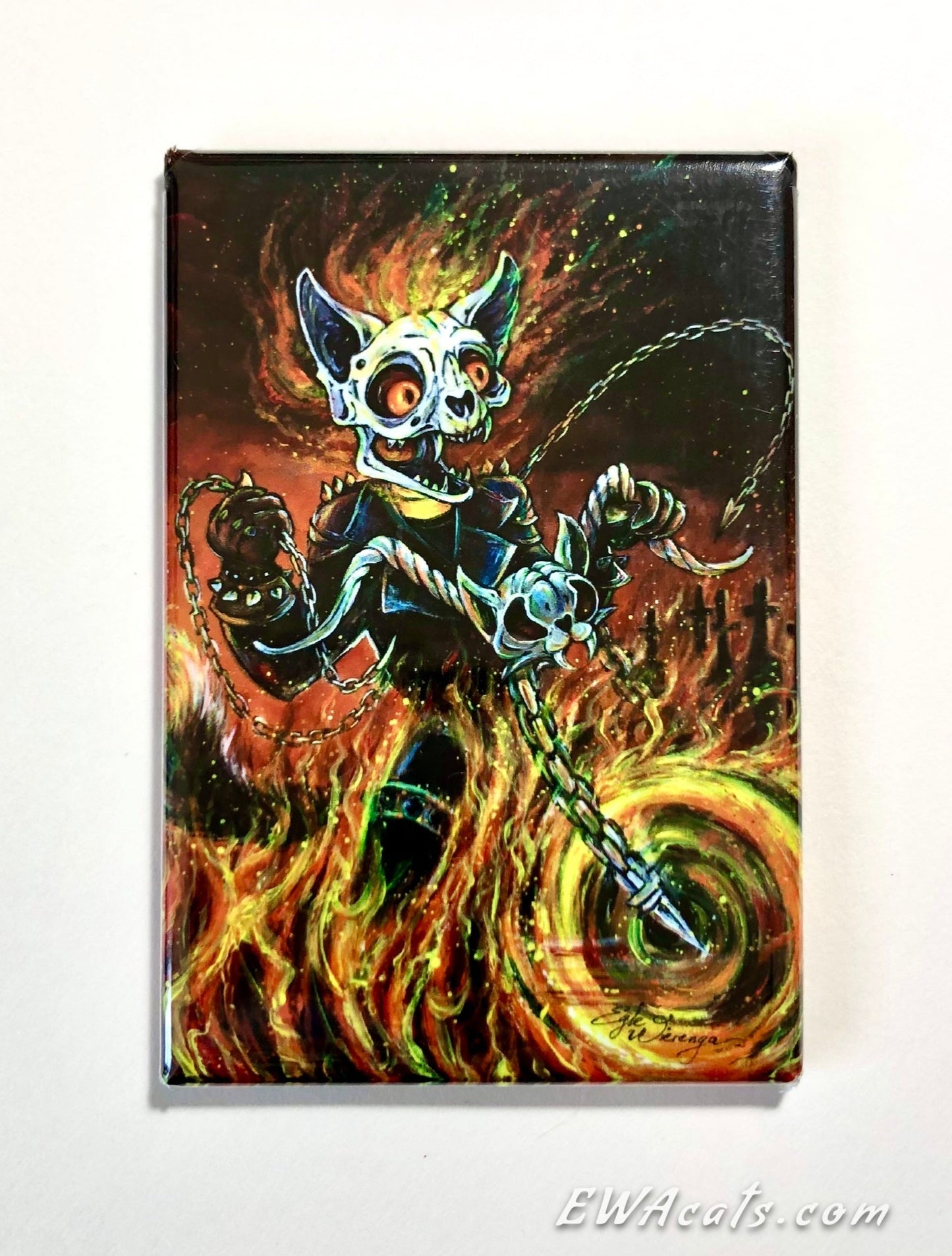 MAGNET 2"x 3" Rectangle "Kitty Blaze"