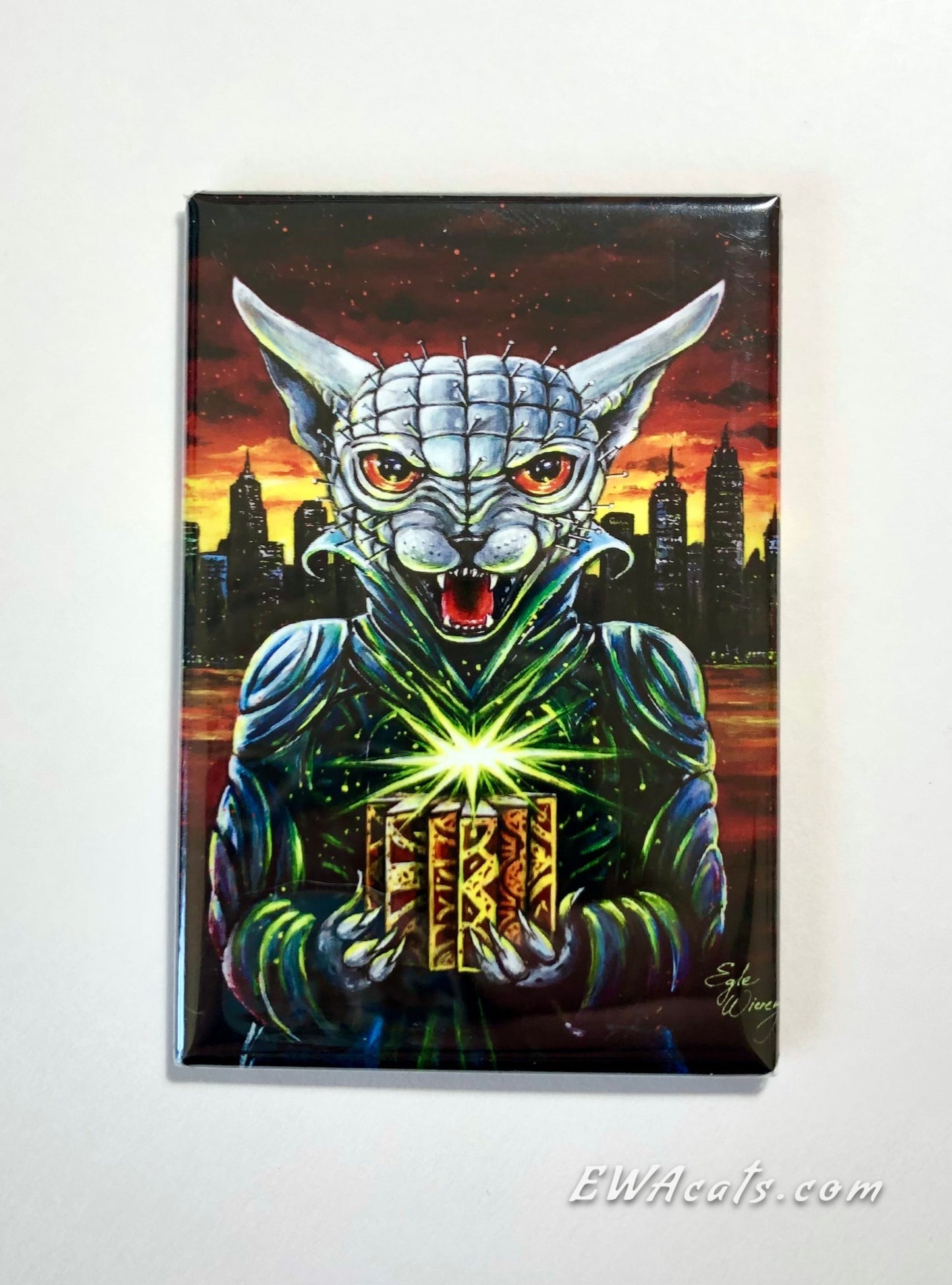 MAGNET 2"x 3" Rectangle "Hell Kitty"