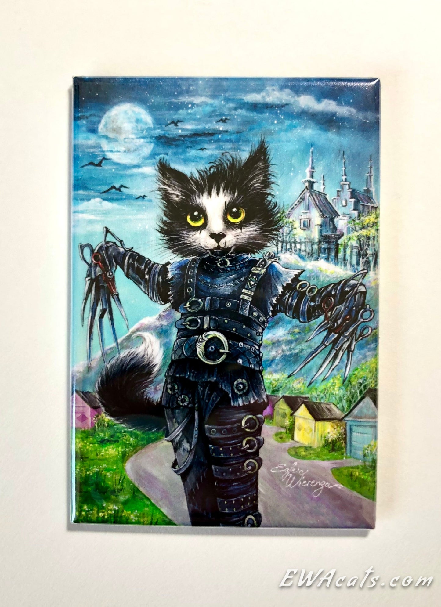 MAGNET 2"x 3" Rectangle "Kitty ScissorClaws"