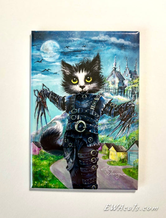 MAGNET 2"x 3" Rectangle "Kitty ScissorClaws"
