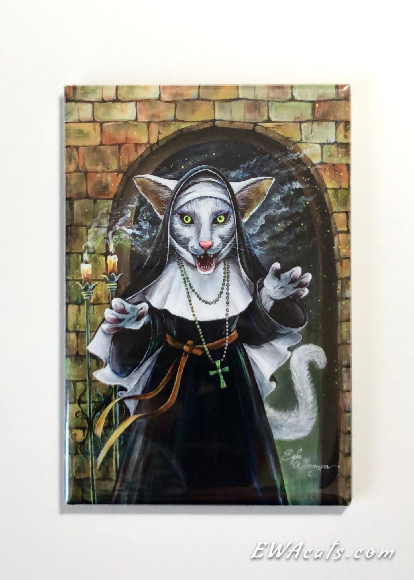 MAGNET 2"x 3" Rectangle "Valak the Nun Cat"