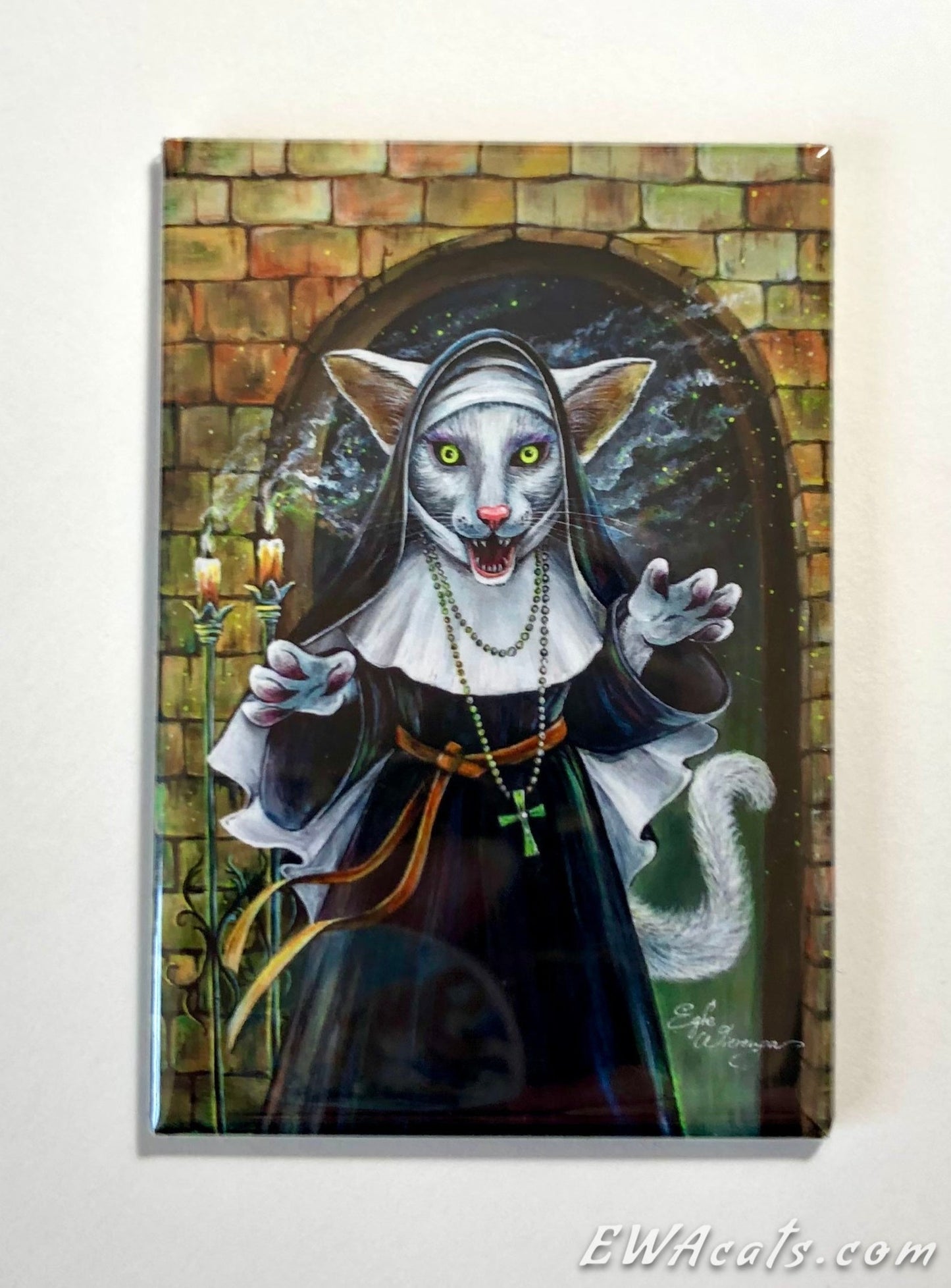 MAGNET 2"x 3" Rectangle "Valak the Nun Cat"