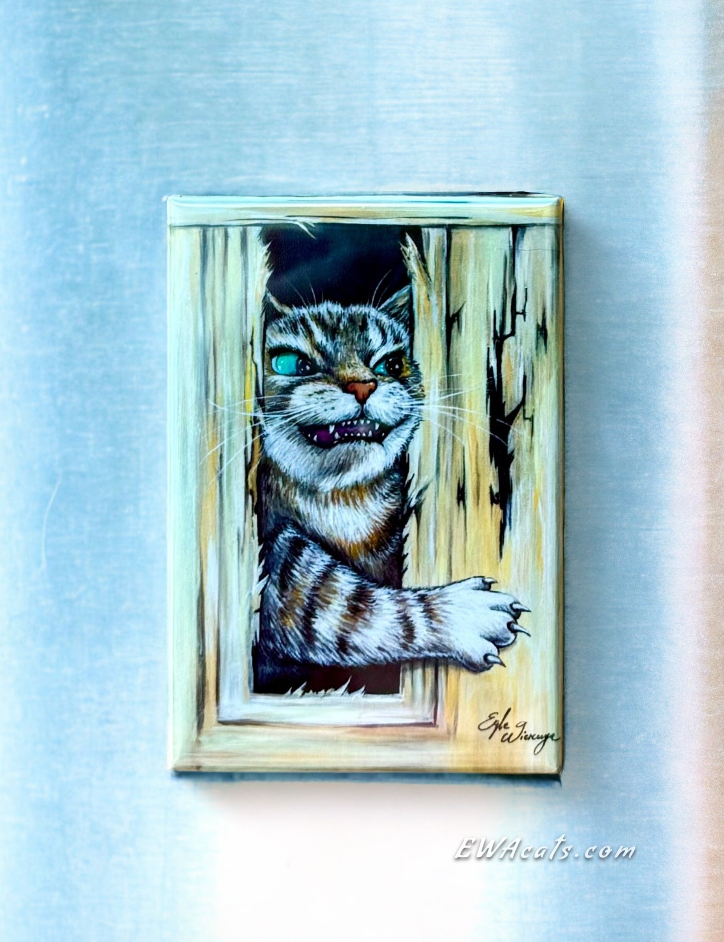 MAGNET 2"x 3" Rectangle "Here's Kitty"